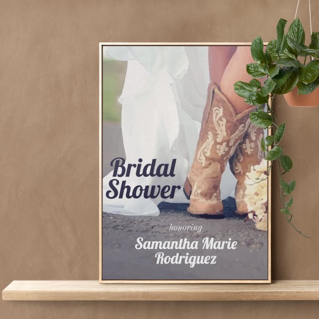 Póster Novia de Texas en Boots, ducha de novias (Subido por el creador)