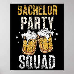 Póster Novia del equipo de Bacheller Party Squad Groom