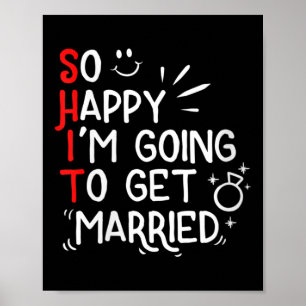 Póster Novia divertida de matrimonio regalo divertidísimo