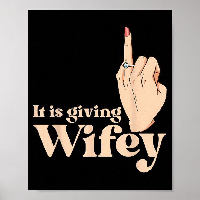 Póster Novia divertida prometida dándolo esposa despedida (Frente)