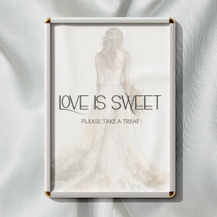Póster Novia elegante en el Boda Amor a la Nata es dulce