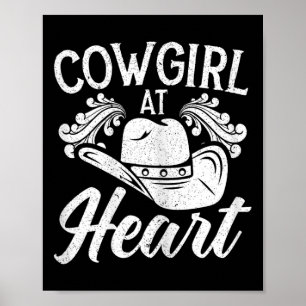 Póster Novia En El Corazón Rodeo Occidental Howdy Horseba