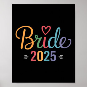 Póster Novia Est 2025 Boda casada Fiesta de novias Bachel