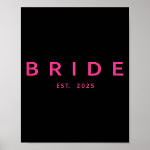 Póster Novia Est. Bachelo, Boda de ducha de novia rosa 20