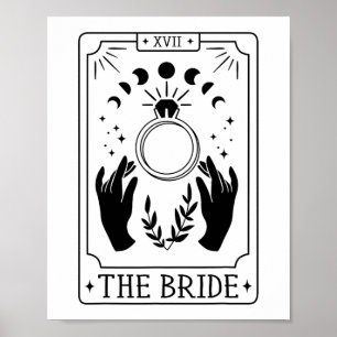 Póster Novia gótica dama de honor Tarot Bridal Party Bach