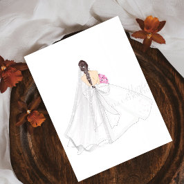 Póster novia, ilustracion boda