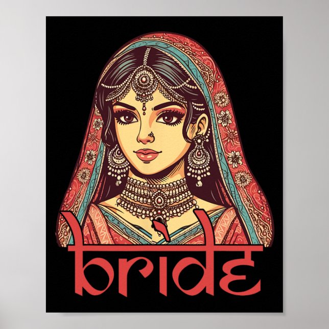 Póster Novia india será Boda de novia Dulhan Desi (Frente)