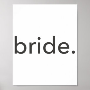 Póster Novia minimalista. Mínimo