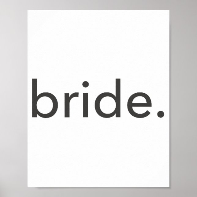 Póster Novia minimalista. Mínimo  (Frente)