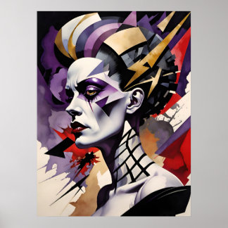 Póster Novia Monstruo Vintage