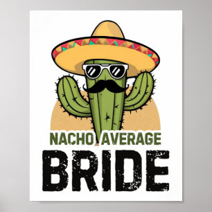 Póster Novia No Promedio Divertido Cinco De Mayo Sombrero