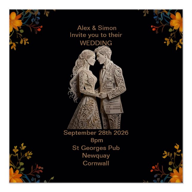 Póster Novia & Novio Royal Classic (Anverso)