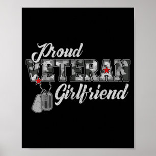 Póster Novia Orgullosa Veterana Camuflaje Familia de Vete
