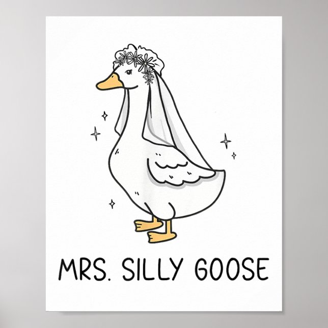 Póster Novia Para Ser Boda Novia Silly Goose (Frente)