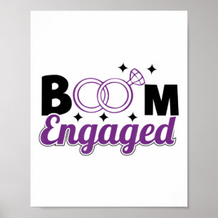 Póster Novia Prometida Y Fe De Groom _ Regalo Boda Enga