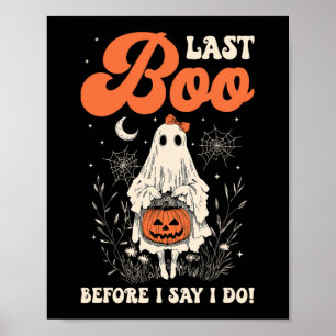 Póster Novia Último Boo Lace Fantasma Bachelorette Party 