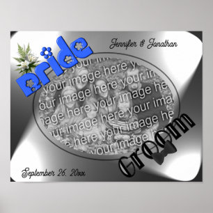 Póster Novia Y GroomFrame Crean Tu Propia Foto