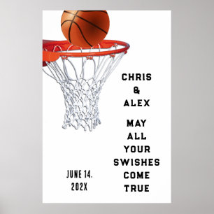 Póster Novia y Novio de Baloncesto