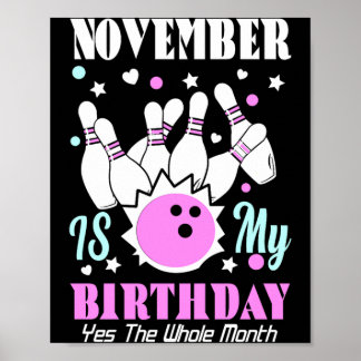 Póster Noviembre Es Cumpleaños Todo El Mes Divertido