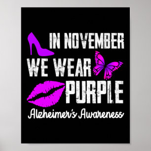 Póster Noviembre Nosotros Vestimos Morado Conciencia de A