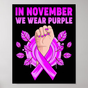 Póster Noviembre Nosotros Vestimos Morado Conciencia del