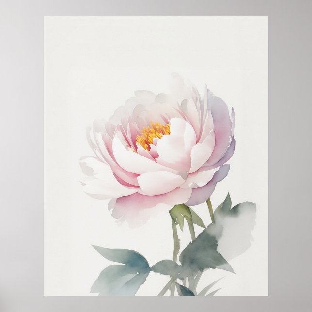 Póster Noviembre Peony Birth Flower (Frente)