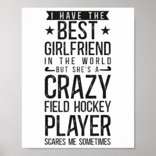 Póster Novio de Hockey sobre Césped Tengo la Mejor Novia 