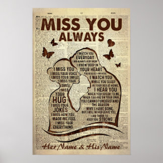 Póster Novio/Esposo En El Cielo Te Extraña Siempre