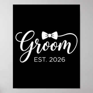 Póster Novio Est 2026 Sr Esposo Casado Fiesta de Boda 2