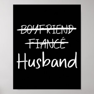 Póster Novio marido de Fiance Tees Bachelorette Boda