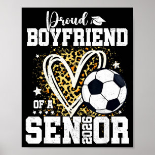 Póster Novio Orgulloso De Una Graduación De Fútbol Senior
