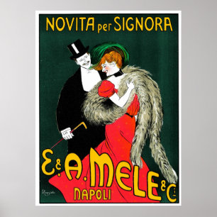 Póster Novita por signora 1903 ~ Italiano antiguo