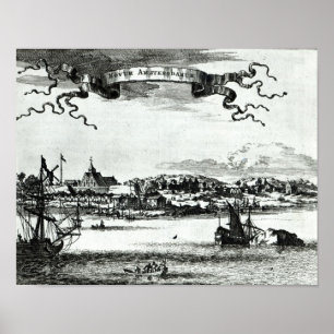 Póster Novum Amsterodamum, c.1667
