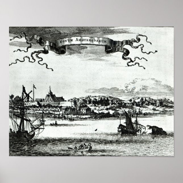 Póster Novum Amsterodamum, c.1667 (Frente)