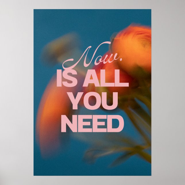 Póster Now. Is all you need. Motivation (Frente)