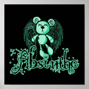 Póster NOXIOUS TEDDY - Absinthe The Green Fairy