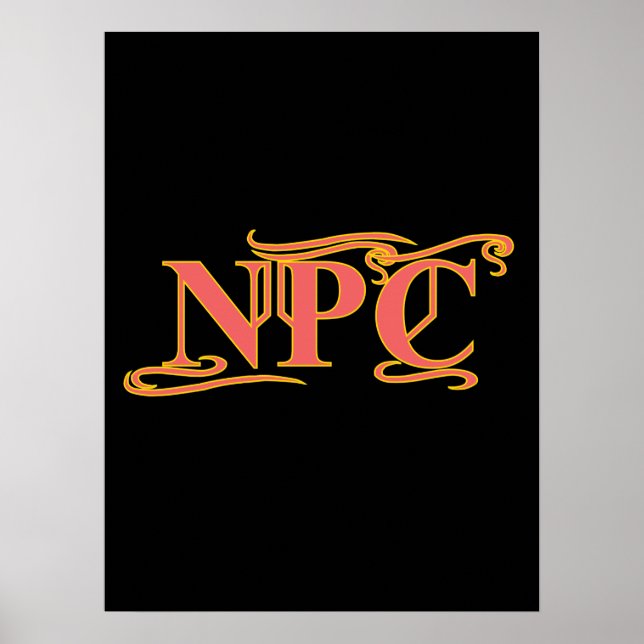 Póster NPC Do Not Maim Rob or Kill Funny RPG (Frente)