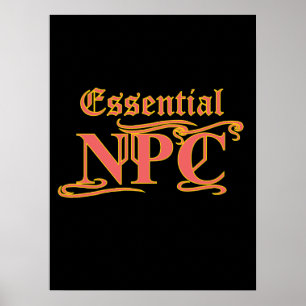 Póster NPC esencial No maim Rob ni matar RPG divertidos