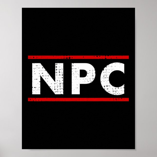 Póster Npc Meme - Personaje No Jugador 1  (Frente)