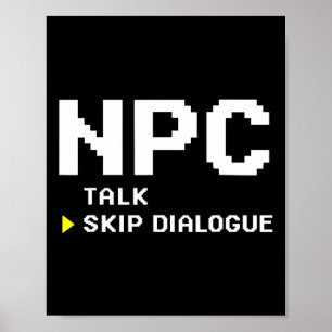 Póster Npc Personaje No Jugador Saltar Diálogo Jugador 