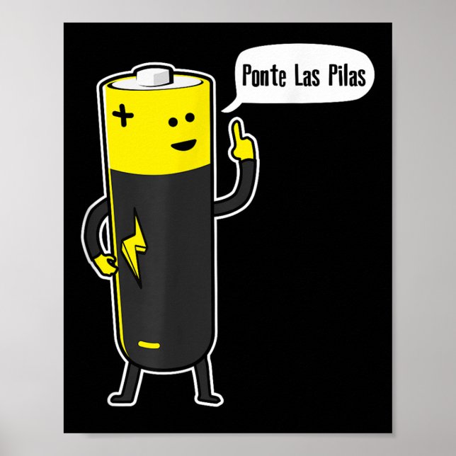 Póster Nte Las Las Battery Motivational  (Frente)