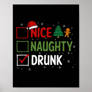 Póster Ntrapizados Navidades ebrios Pajamas Funny Santa H