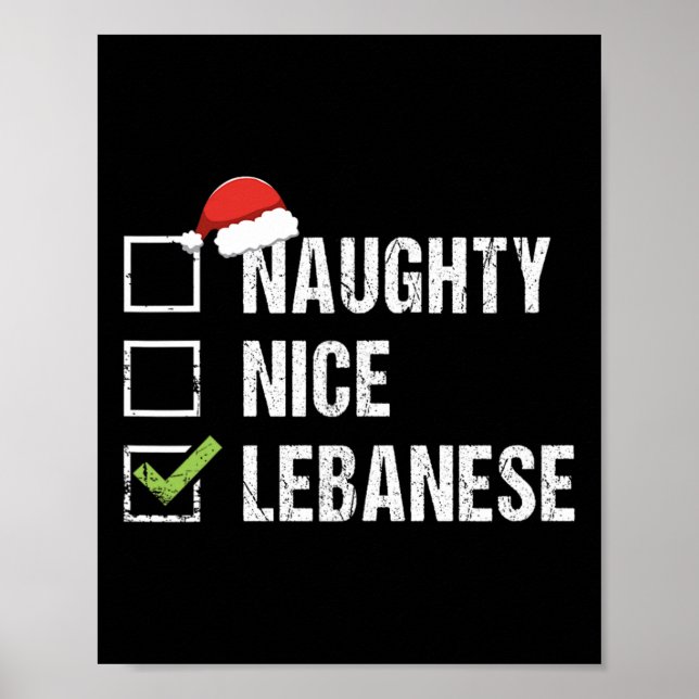 Póster Ntraviesa Niza El Líbano Santa Navidades Regalo (Frente)