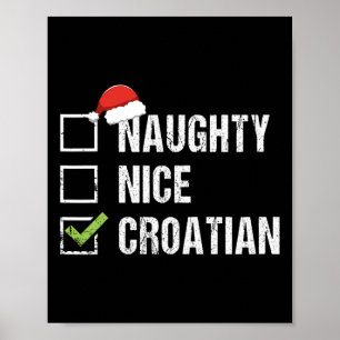 Póster Ntraviesa regalo croata croata de Navidades Santa