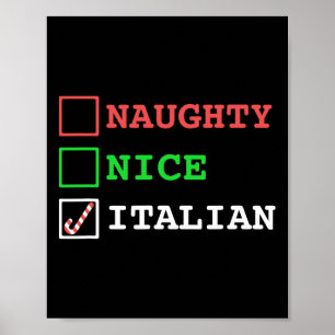 Póster Ntrina Niza Navidades graciosos de Navidad italian