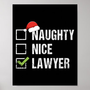Póster Ntrío abogado de Santa Hat Navidades de ley