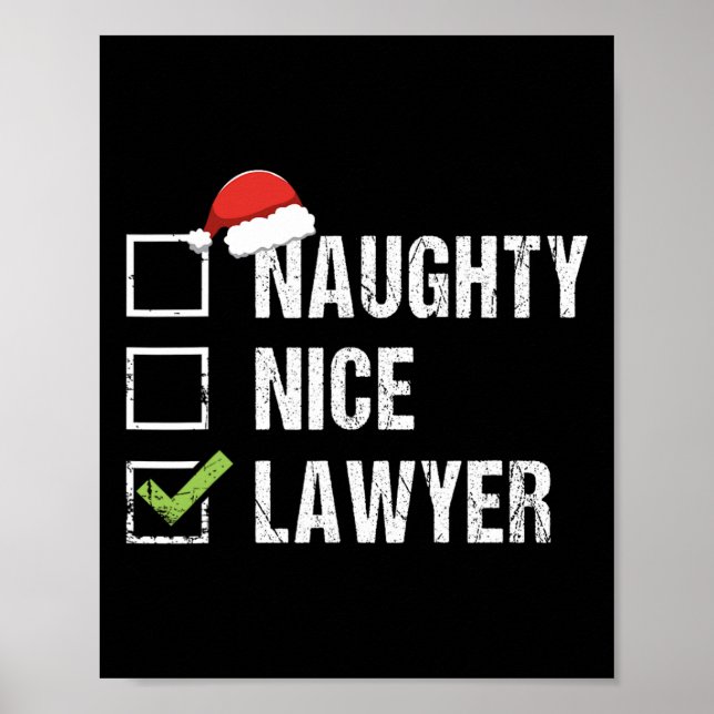 Póster Ntrío abogado de Santa Hat Navidades de ley (Frente)