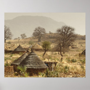 Póster Nuba Mountains, Nugera village