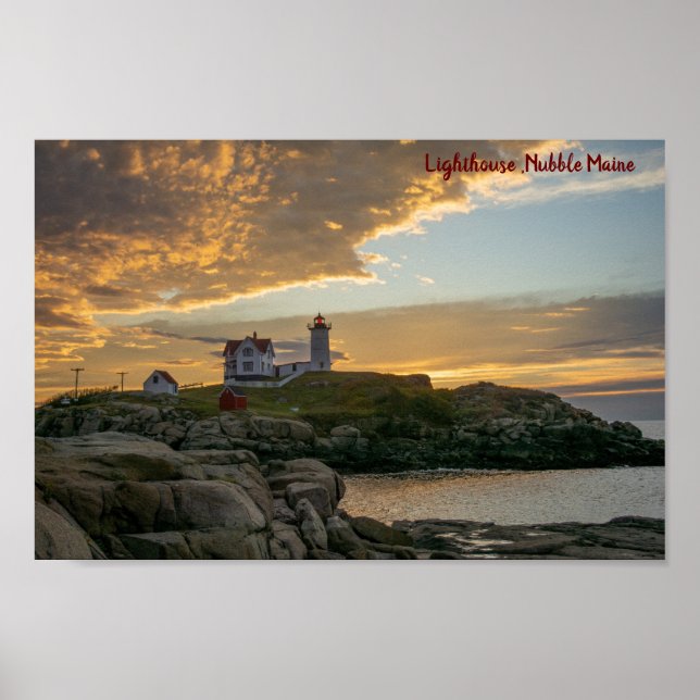 Póster Nubble Maine, faro (Frente)
