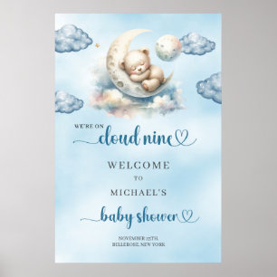 Póster Nube acuática nueve niños bebé